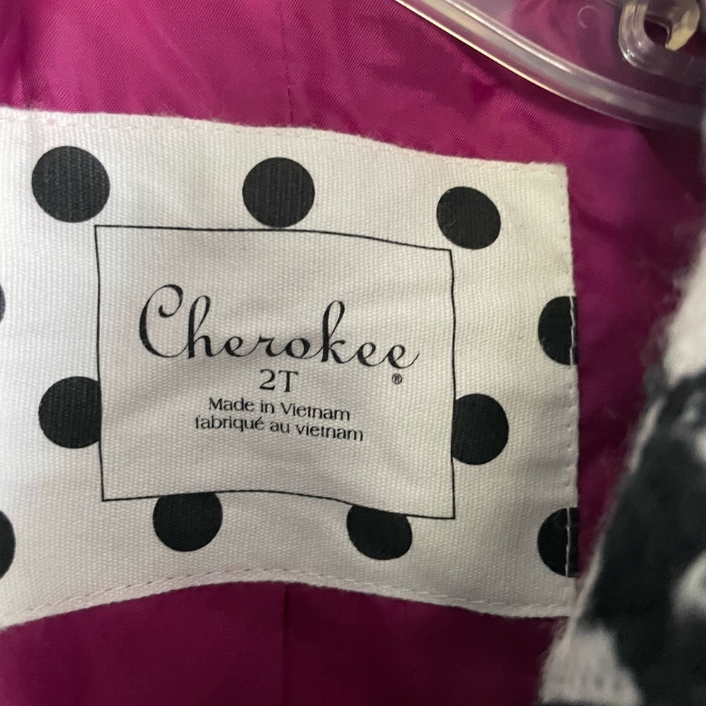 Kids Houndstooth Pea Coat - Black and White size 2T Cherokee kids - Picture 3 of 3